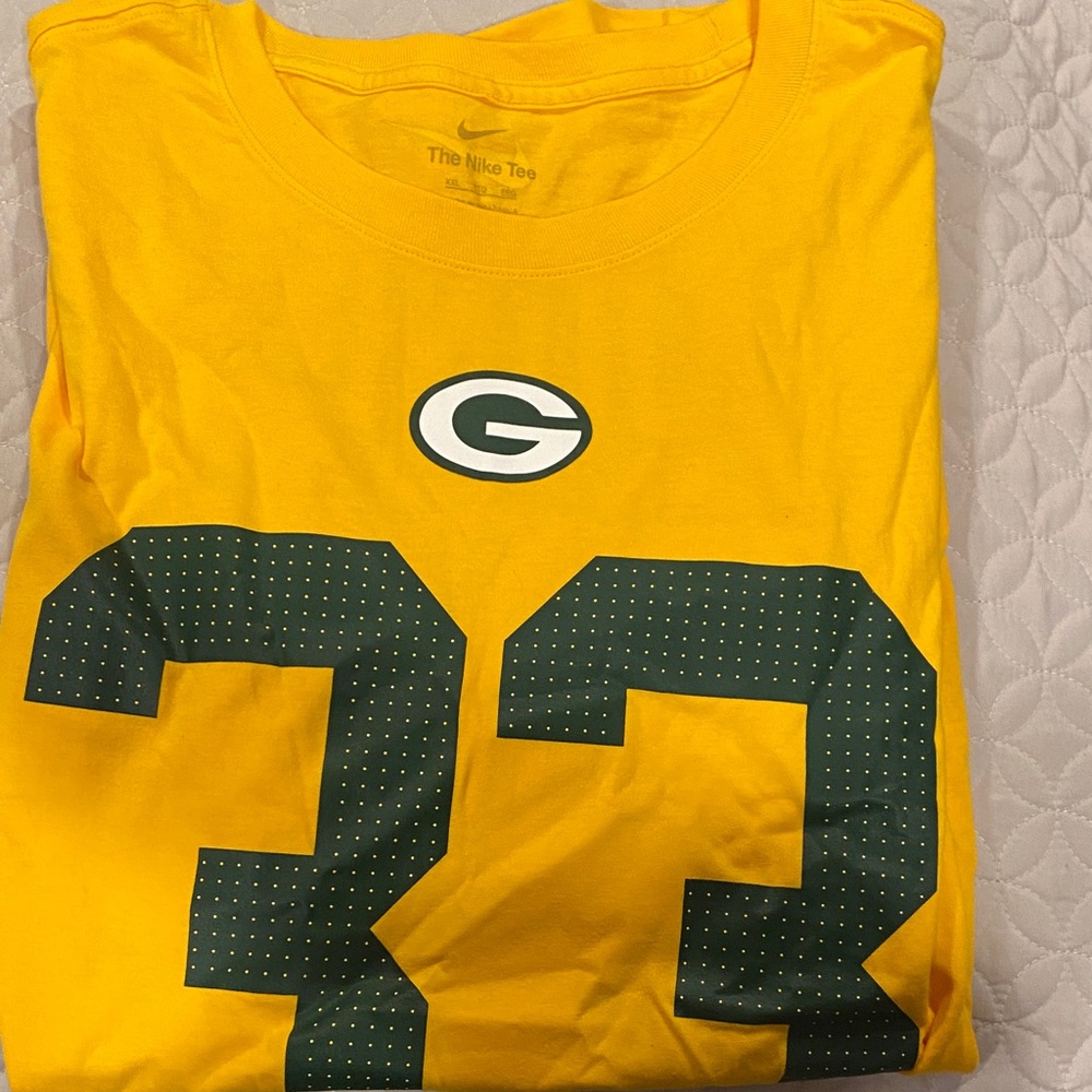 Nike Yellow and Green Short Sleeve Tee